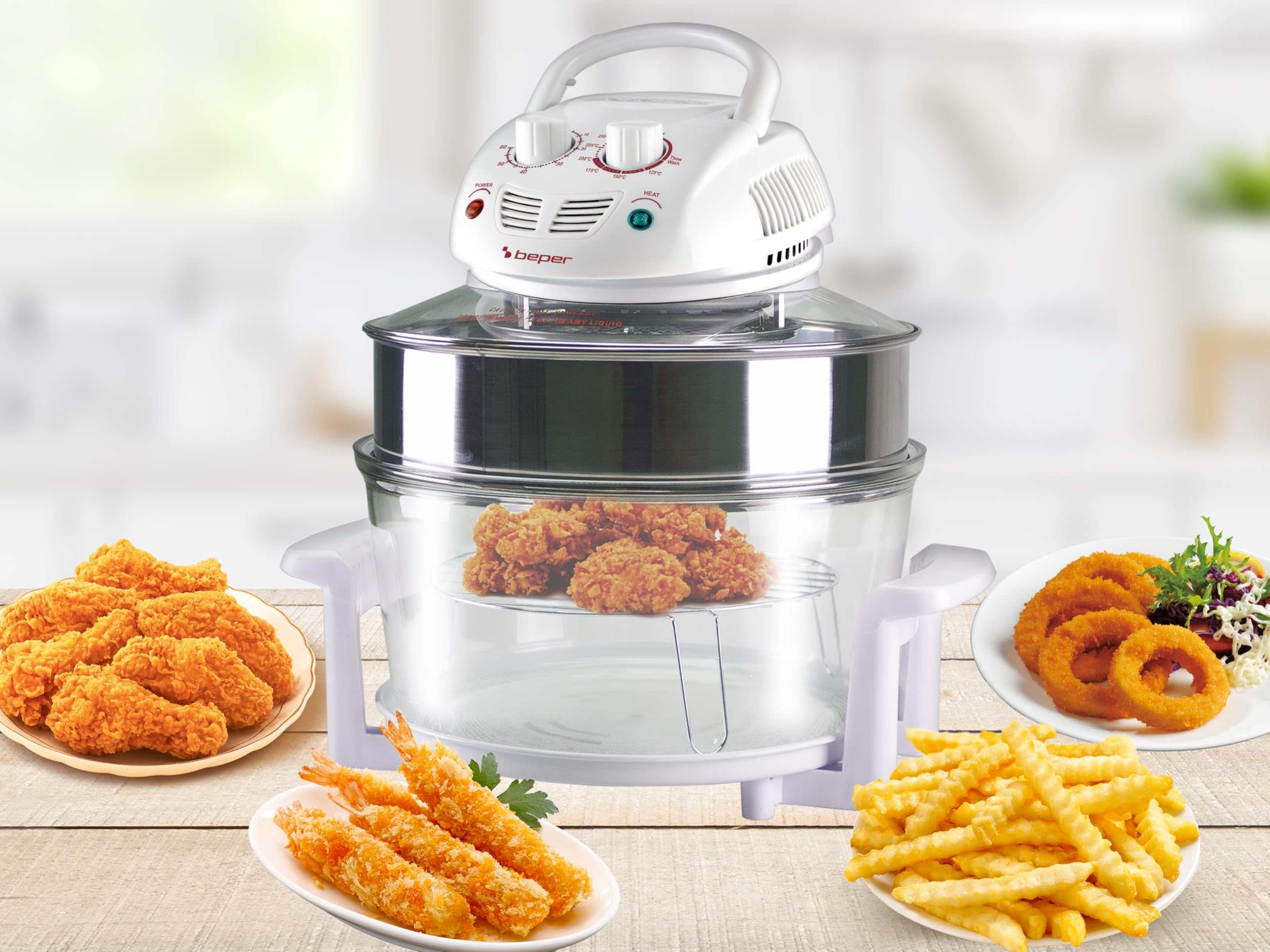 BEPER BF.640 Halogen-Backofen 18 Liter 60 Minuten Timer Weiß