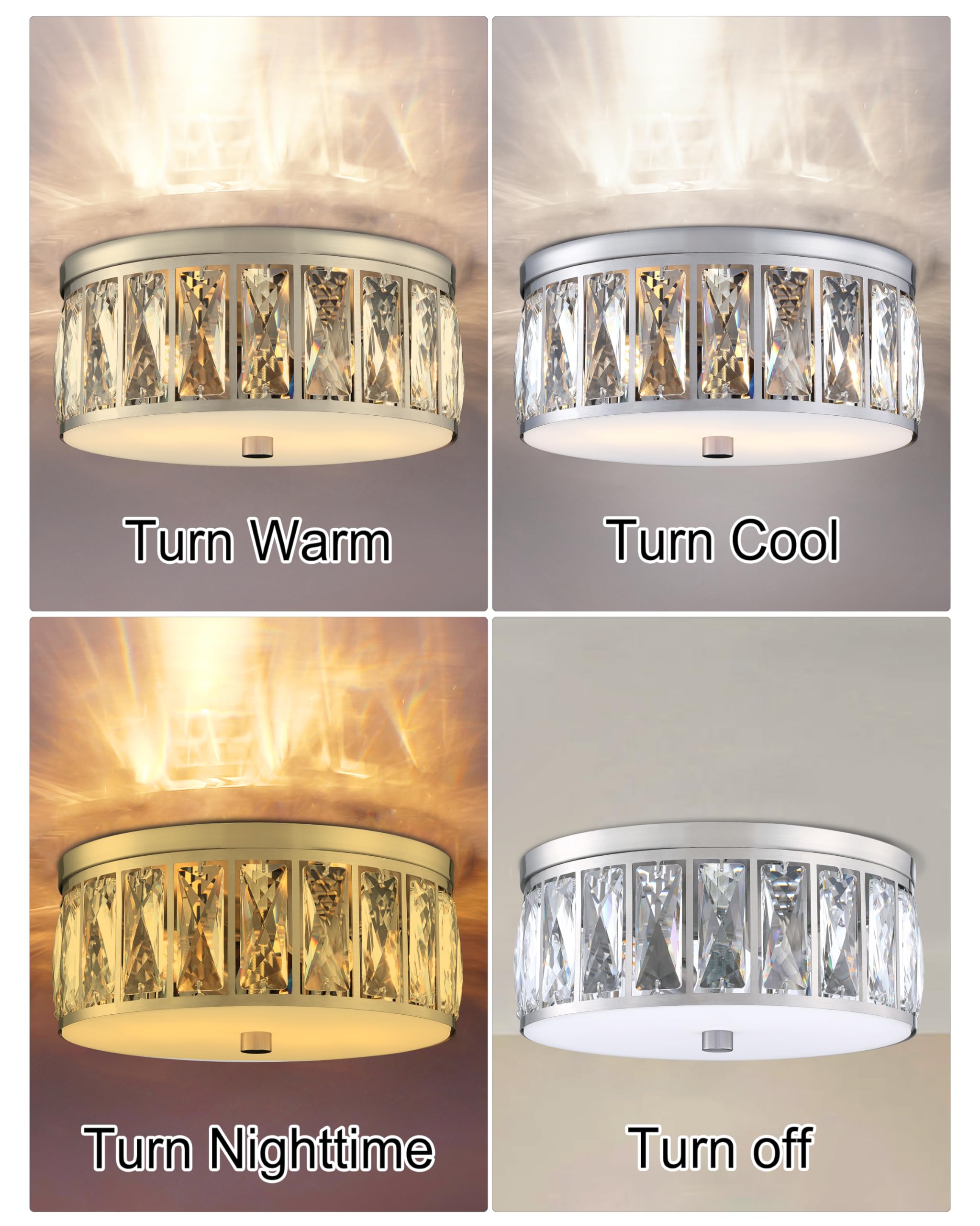RIMI✫✫✫品 Doraimi Lighting 3 Light 12.25/ K9 Crystal Farmhouse Drum