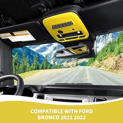 Miniatura 10 de RAZPOY Cubierta para panel de luz de lectura frontal Bronco compatible con accesorios interiores de Ford Bronco 2021 2022, 2 puertas, 4 puertas,