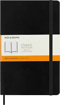 Amazon | Moleskine Classic Notebook, Large, Ruled, Black, Soft