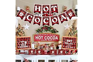 Hot Cocoa Bar Christmas Decorations Toppings Labels