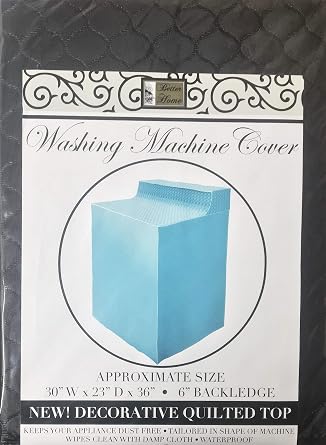 Better Home Vinyl Waterproof Washing Machine or Dryer Cover Dust Free Laundry Appliance Protection Black