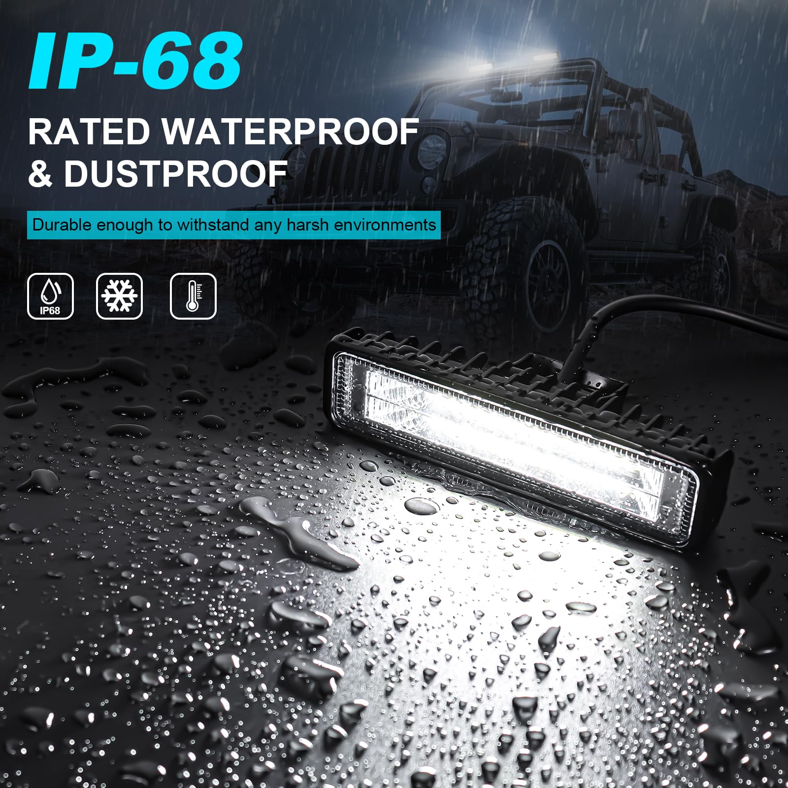 antom 2PCS 15cm Faretto Retromarcia Led Auto 12v, 56W Faretti da Lavoro a Led Supplementare per Moto Trattori Barca Camper Fuoristrada Escavatore