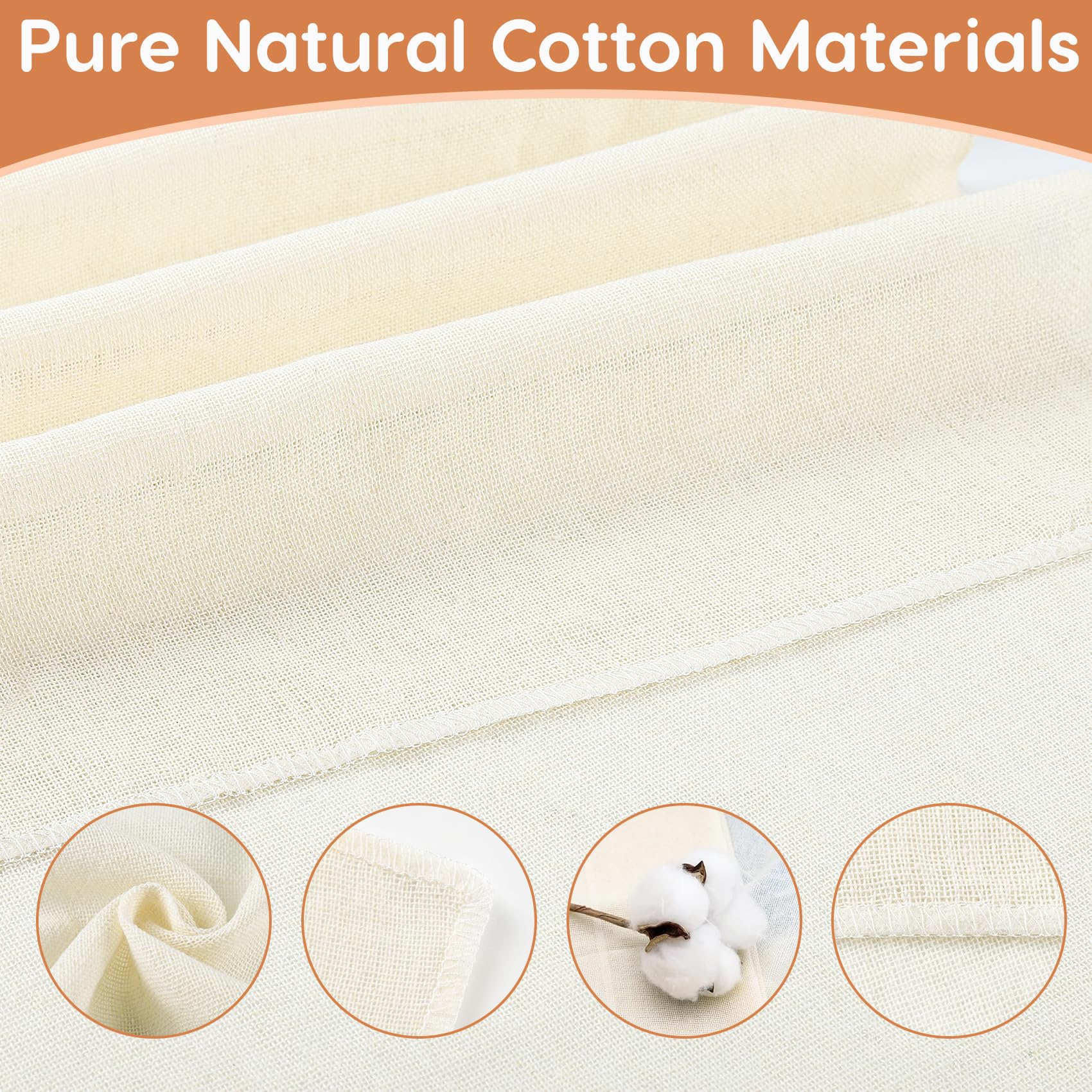 Étamine, Tissu De Coton Non Blanchi Mousseline Ultra Fine