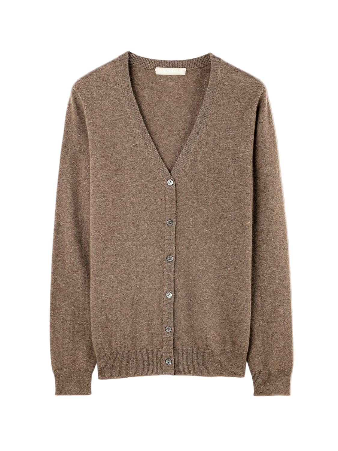 Organic Color Essential Cashmere V-Neck Cardigan