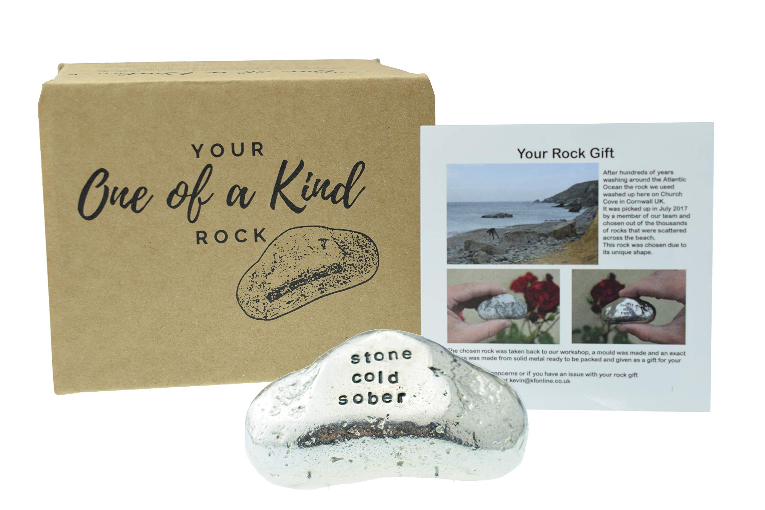 PirantinStone Cold Sober Rock – Recovery Rehabilitation Sobriety Reminder (rocksober)