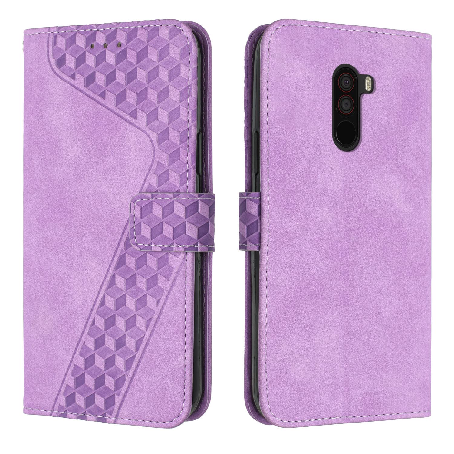 Custodia Portafoglio Per Xiaomi Poco F1 - Pelle PU Con Slot Carte, Design Magnetico - Foto 6