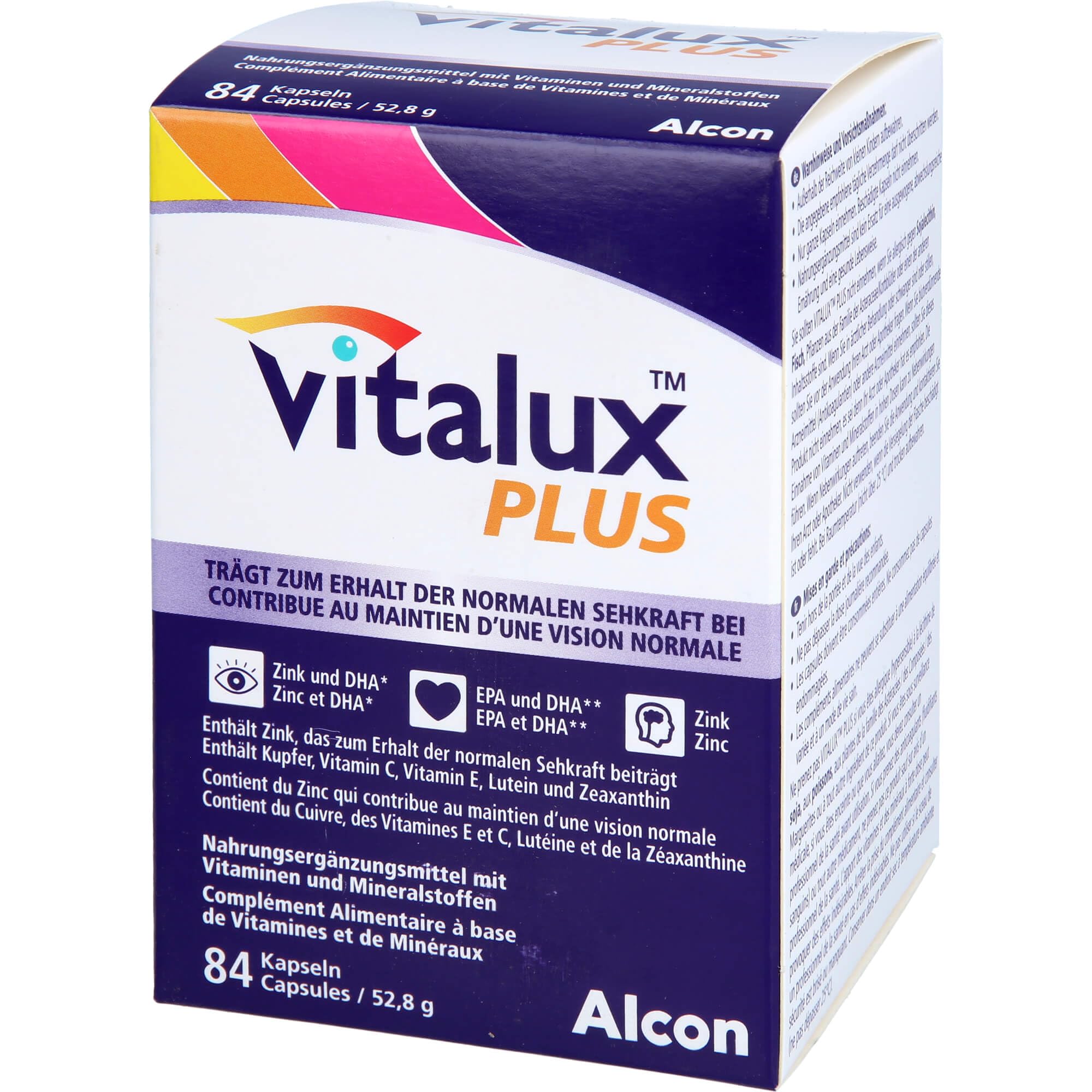 Vitalux Plus Lutein und Omega 3, 1er Pack (1 x 84 Stück)