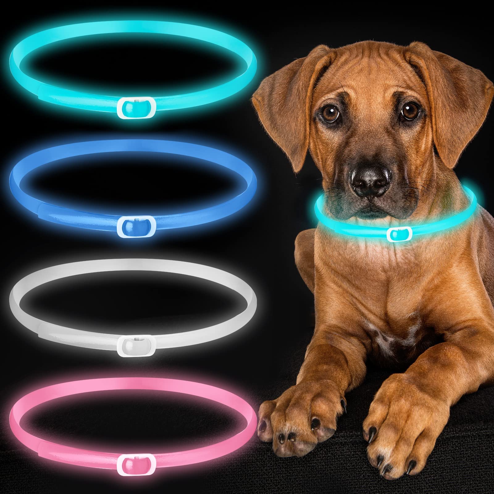 TERRIFICalming Collar for Dogs, 4 Pcs Anxiety Relief Dog Pheromone Collar, Puppy Collar for Relief Anxiety or Stress, 25 Inch Adjustable Relaxing Comfortable Collar, for Small Medium Large Dog