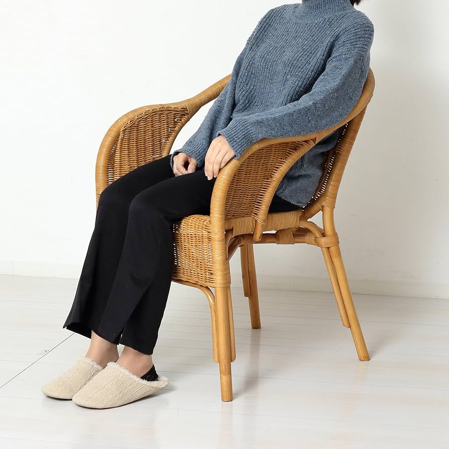 Amazon.co.jp: クロシオ ラタン スタッキングチェア ホワイト