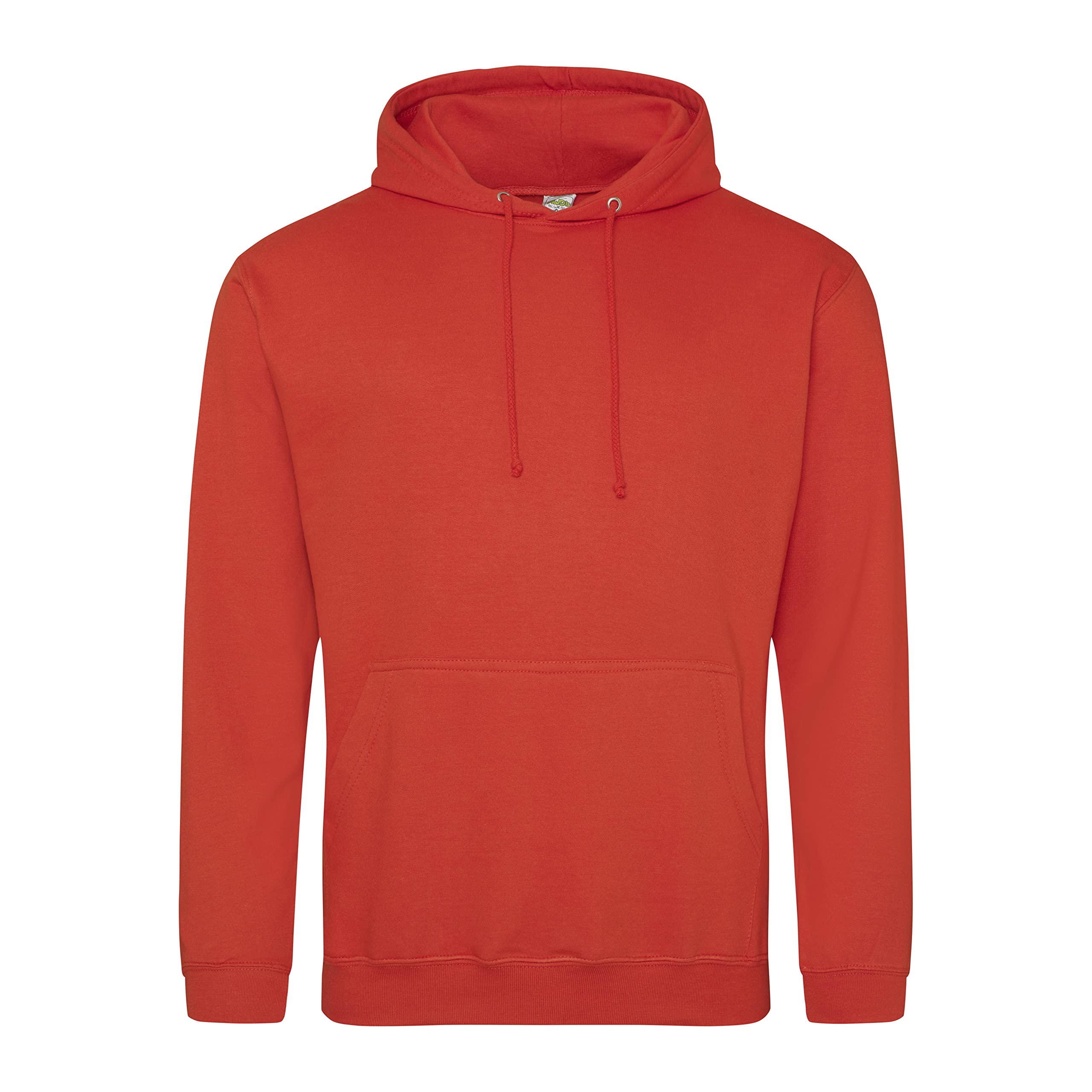 Just Hoods Unisex Orange Hooded Sweatshirt College