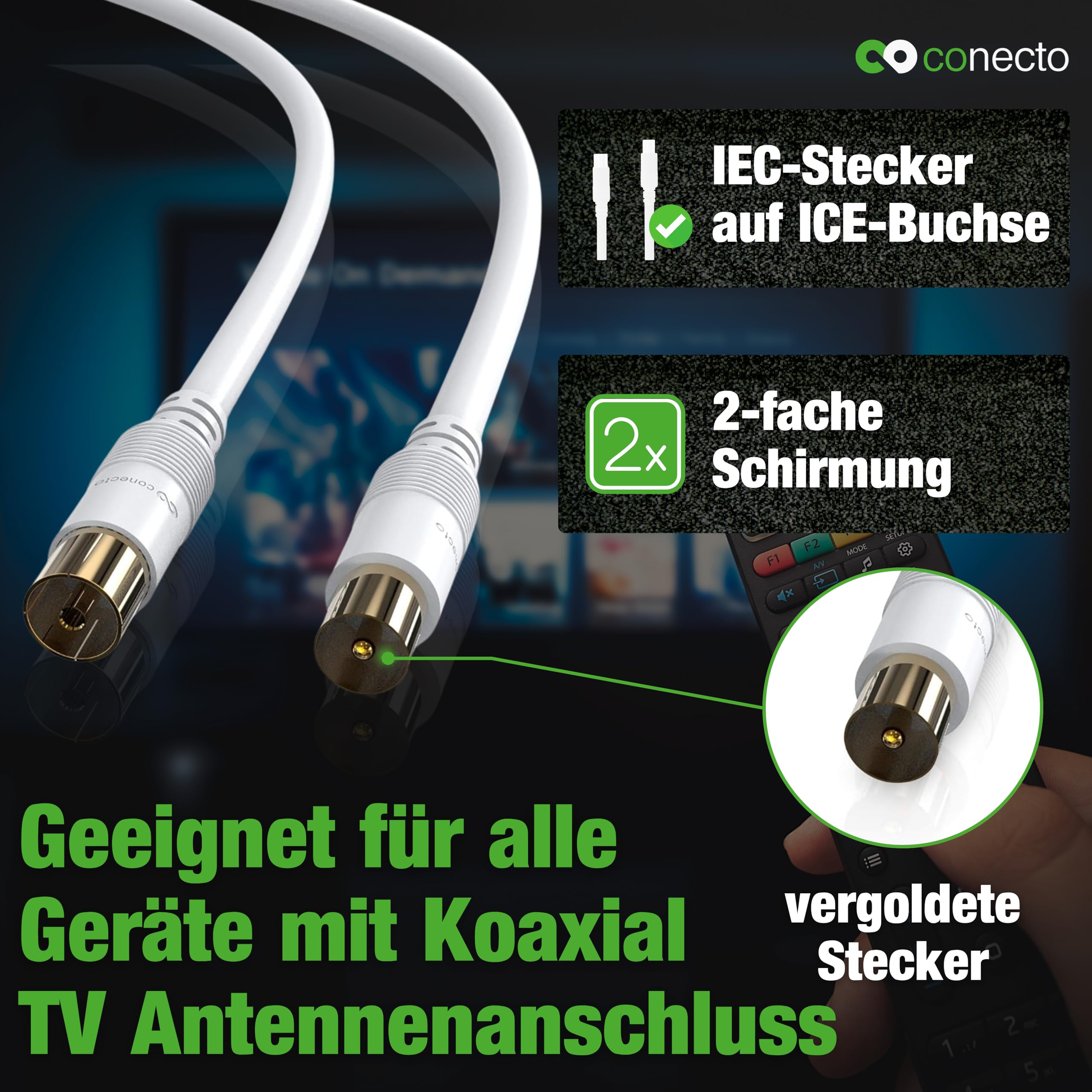 CAVO ANTENNA COASSIALE 6,8MM PER TV E SAT. PVC BIANCO 100MT K200E - Foto 7