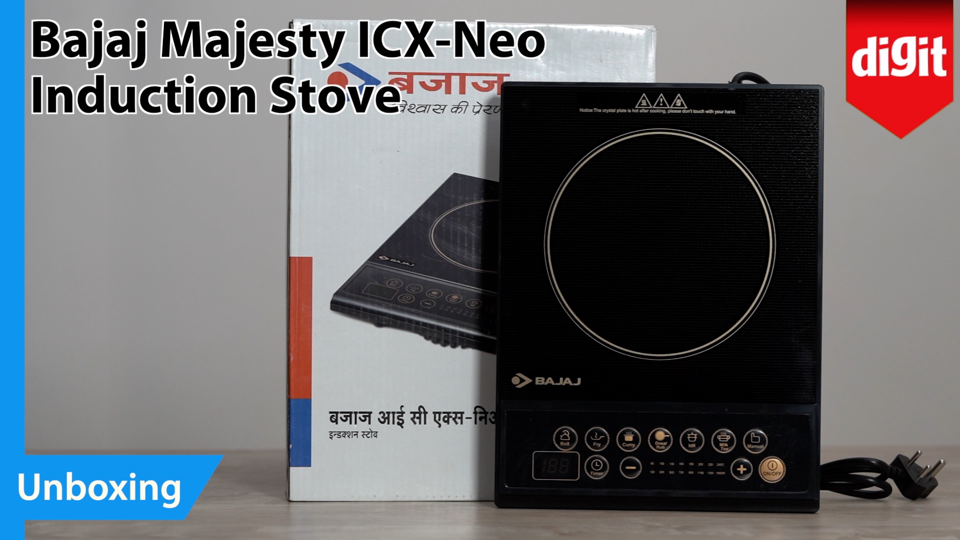 Bajaj Majesty ICXNeo Induction Stove Unboxing