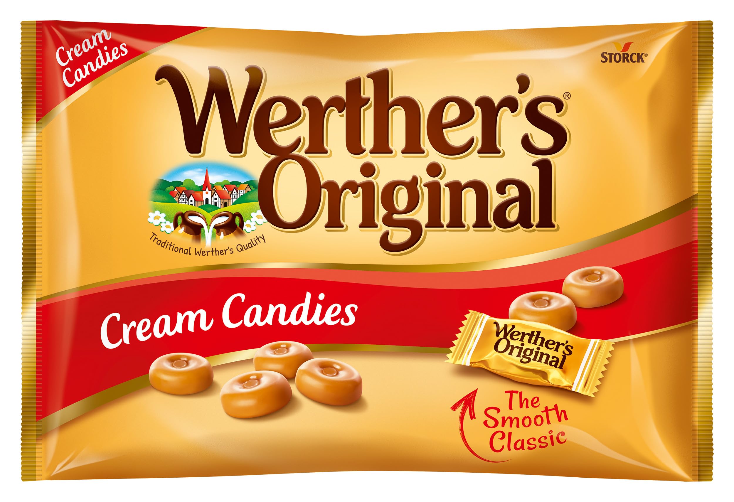 Original Cream Candies, Classic Buttery Caramel Treats, Gluten-Free & Vegetarian, 1 kg Sharing Bag (Pack of 1)