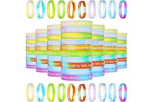 100-Pack Scripture Wristbands: Bulk Christian Bible Verse Silicone Bracelets