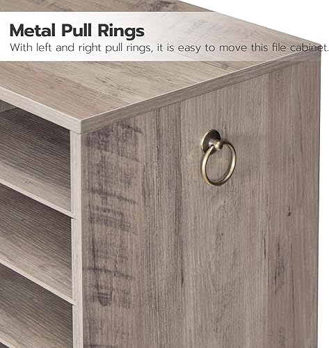 Miniatura 6 de HOOBRO Organizador de literatura, 27 compartimentos, organizador de correo de madera, clasificador de literatura de encimera con estantes ajustables