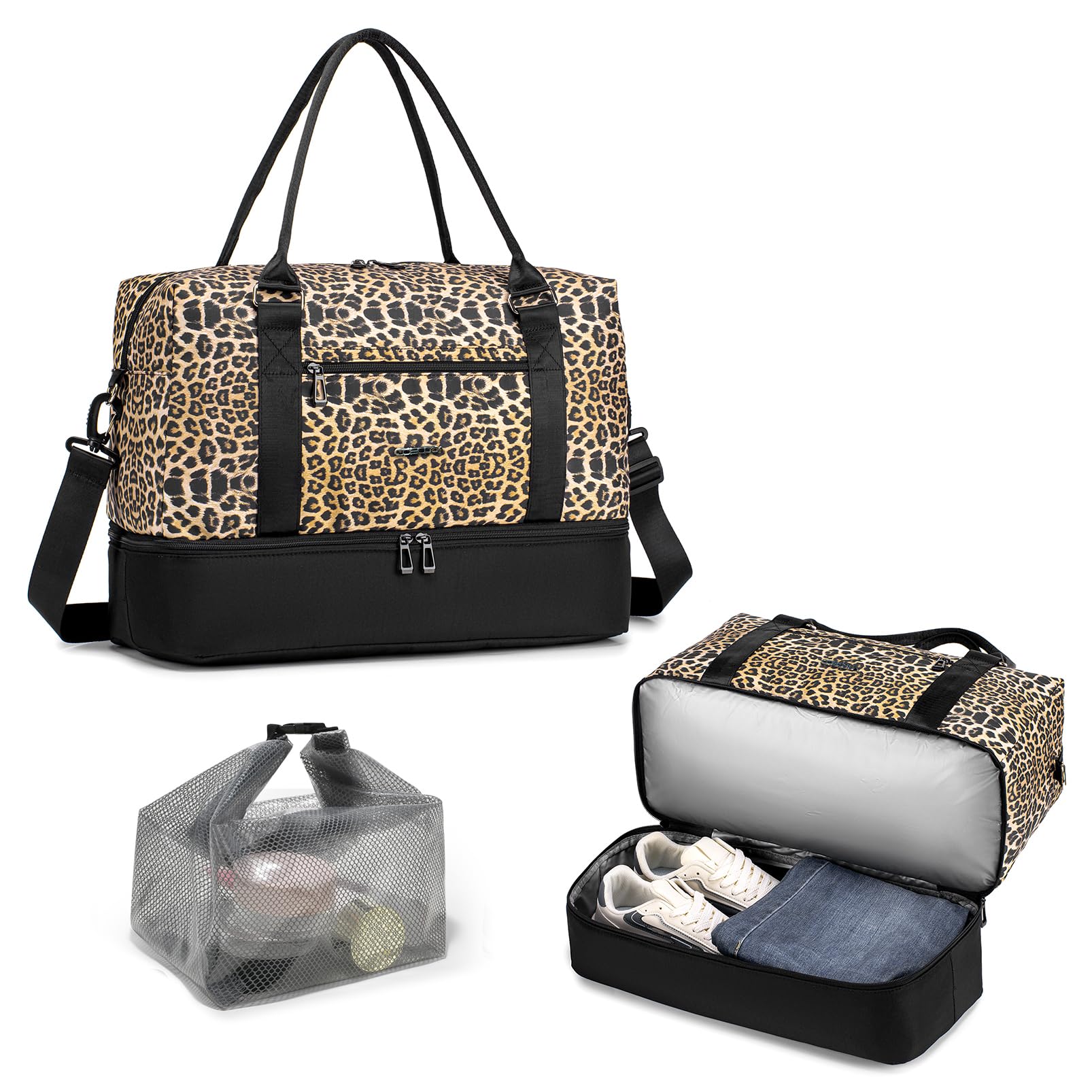 COSCOOA For Spirit Airlines Personal Item Travel Bag 18x14x8 inch Underseat with Wet Pocket & Shoe Compartment & Tsa Approved Toiletry Bag