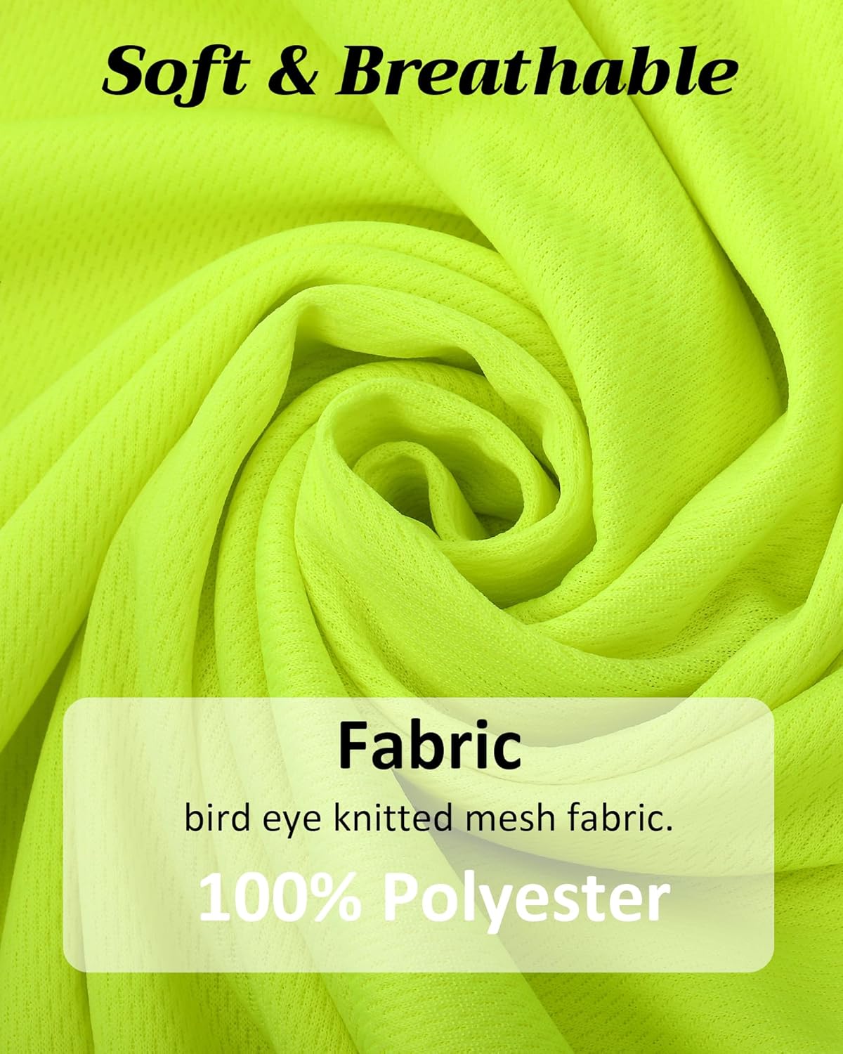 JaGely 24 Pcs Hi Vis T-Shirts for Men Bulk Safety Construction Workwear Unisex Quick Dry Breathable Moisture Wicking Shirts