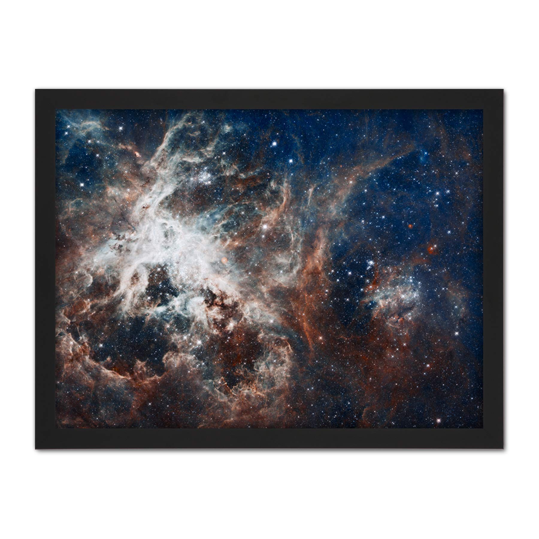 Artery8 Space Nasa Esa Hubble Tarantula Nebula Artwork Framed Wall Art Print 18X24 Inch