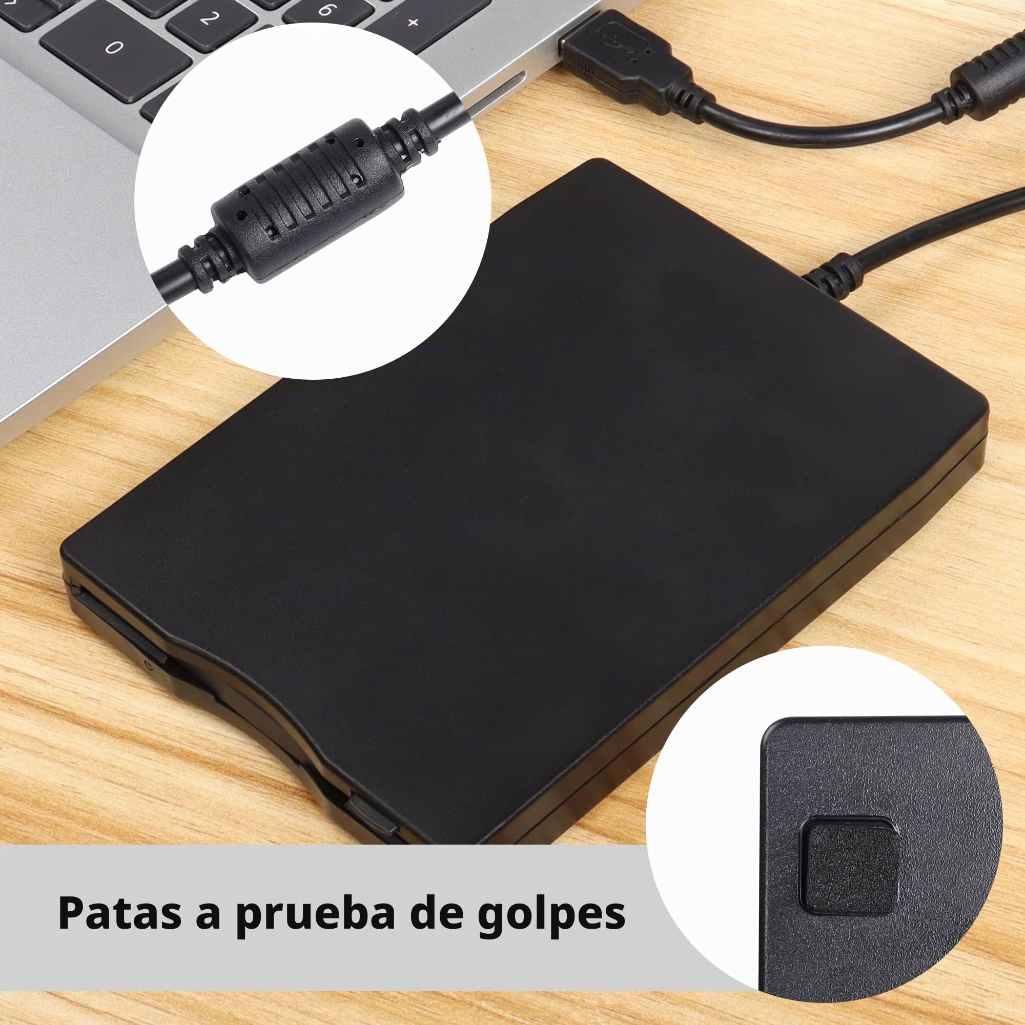 CERRXIAN - Disco USB externo portátil de 3,5" (1,44 MB, FDD, para PC Windows 98 SE, Windows XP)