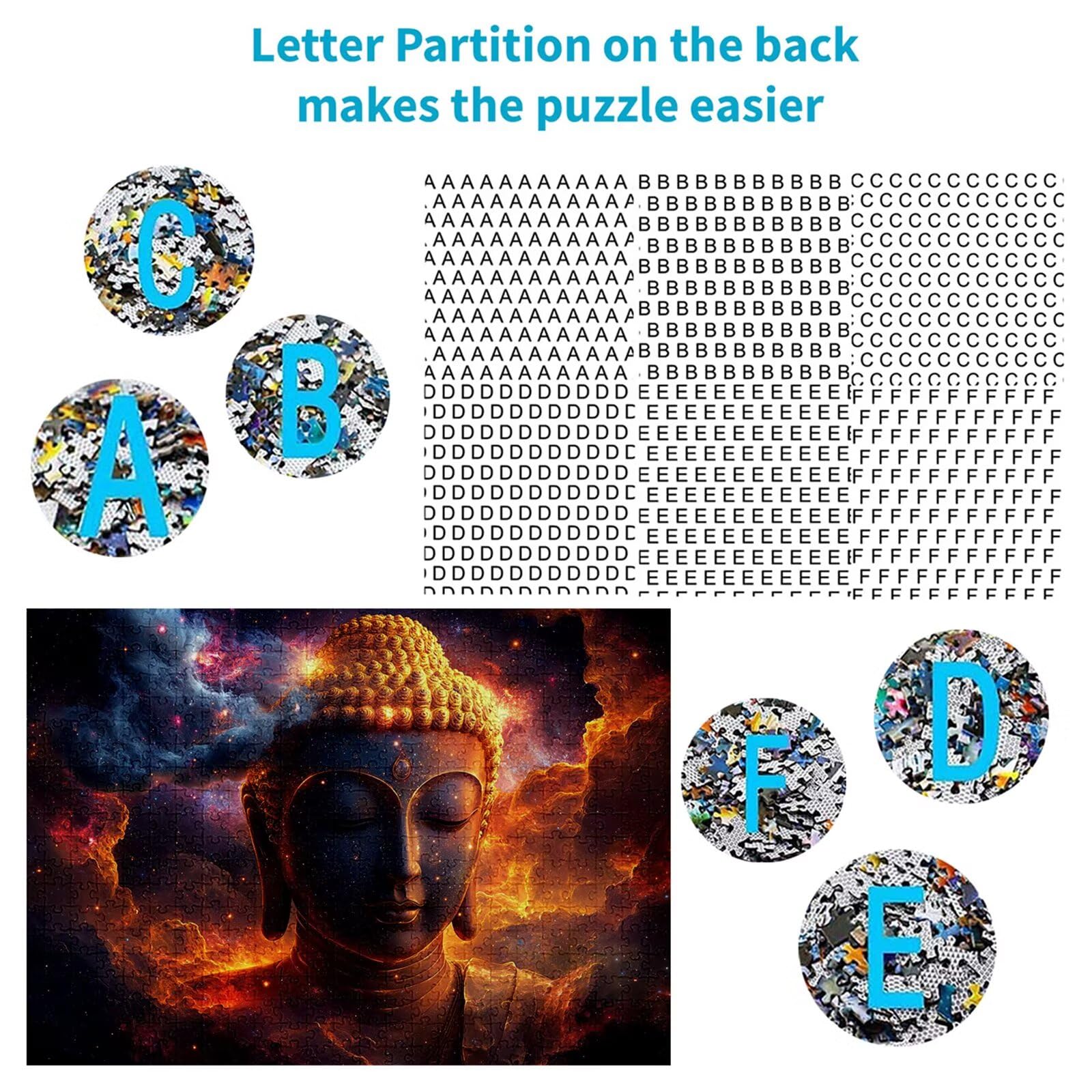Puzzle 3000 elementów Zen Puzzle dla dorosłych gwiaździste niebo 122 x 81 cm Klasyczna drewniana układanka 3D do rodzinnych gier aktywności, układanka do samodzielnego wykonania nawet do dekoracji