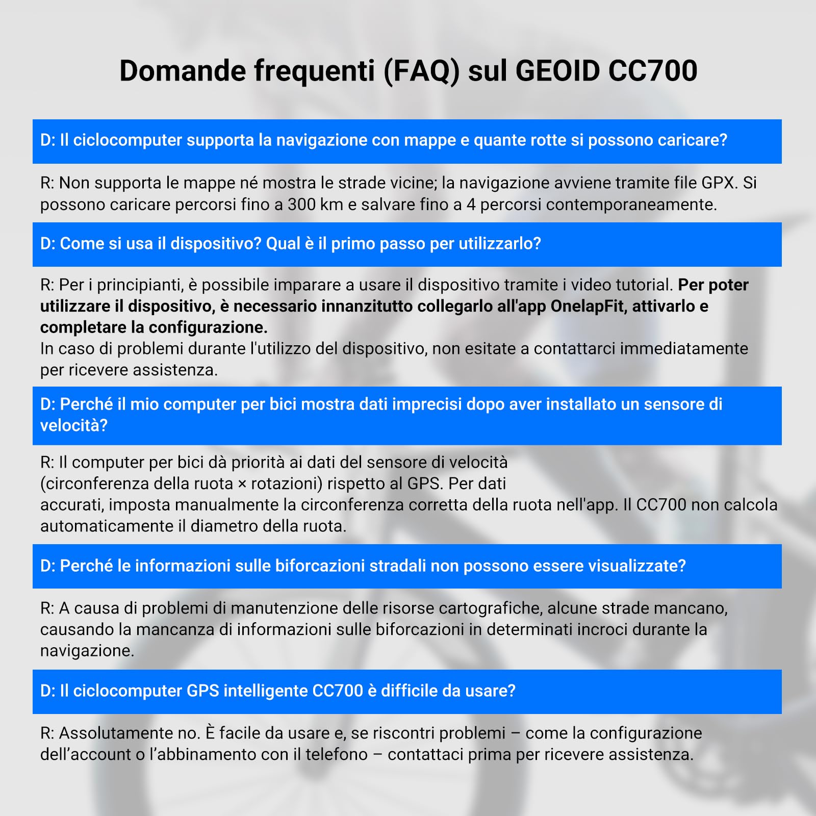 GEOID CC700 Compteur Vélo GPS sans Fil avec CS600 Capteur de Cadence/Vitesse, HS500 Ceinture Cardiaque & Support, Écran Couleur 2,8 Pouces, Navigation par Itinéraire, IPX7