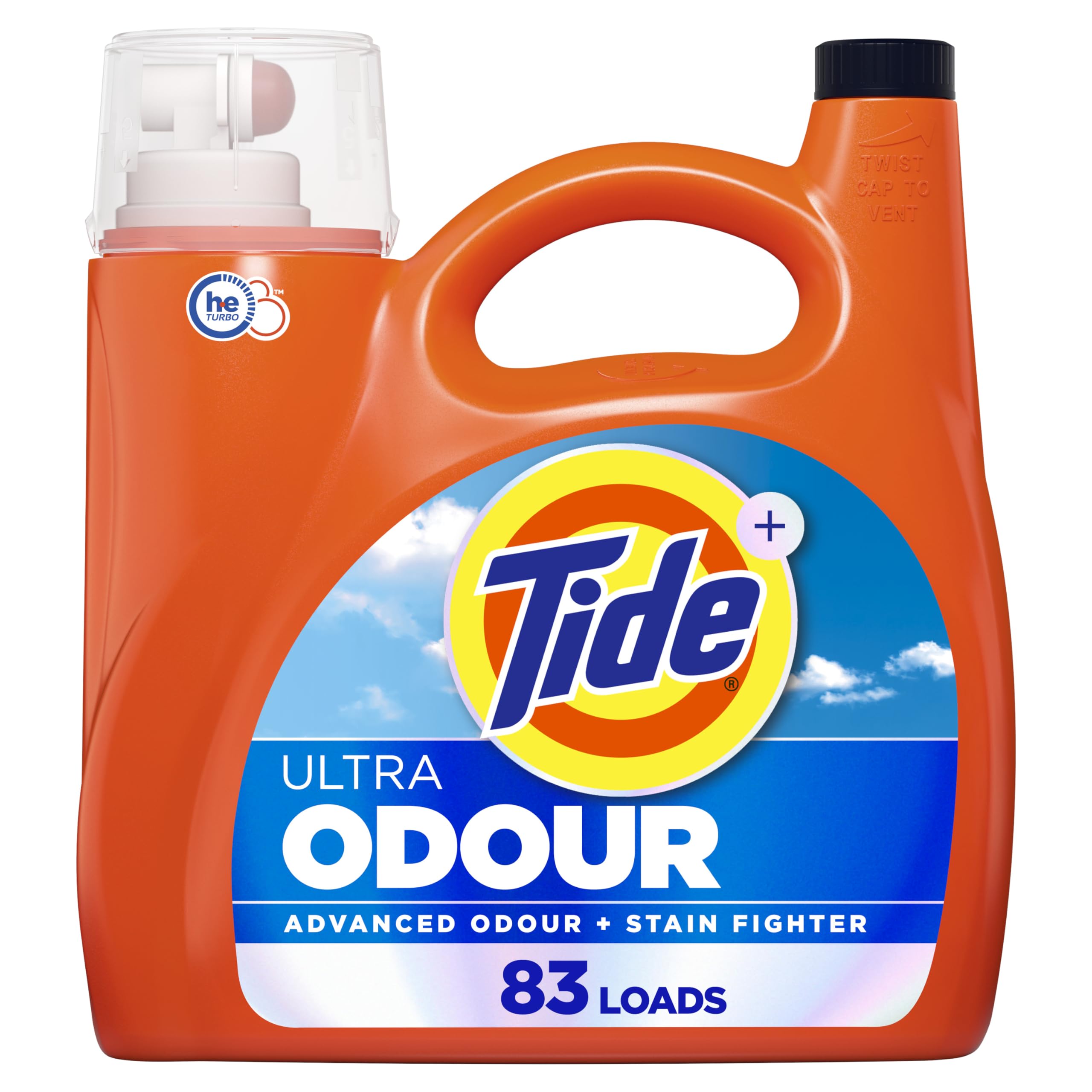 Tide Ultra Odour Plus Oxi Liquid Laundry Detergent, Advanced Odour Plus Stain Fighting Laundry Detergent Liquid, 83 Loads, 3.46L