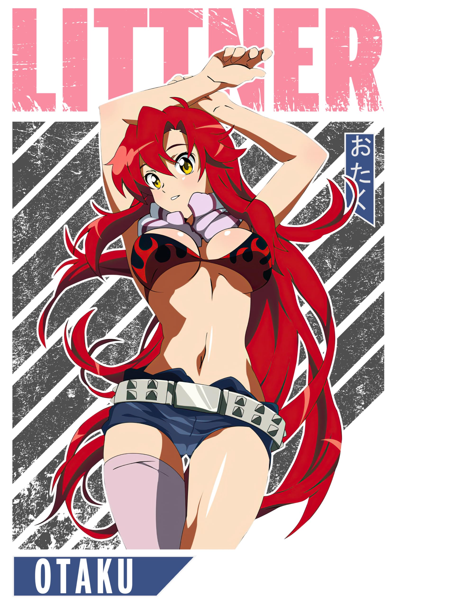 Yoko Littner Poster Gurren Lagann Tribute, Red & Black Inspire