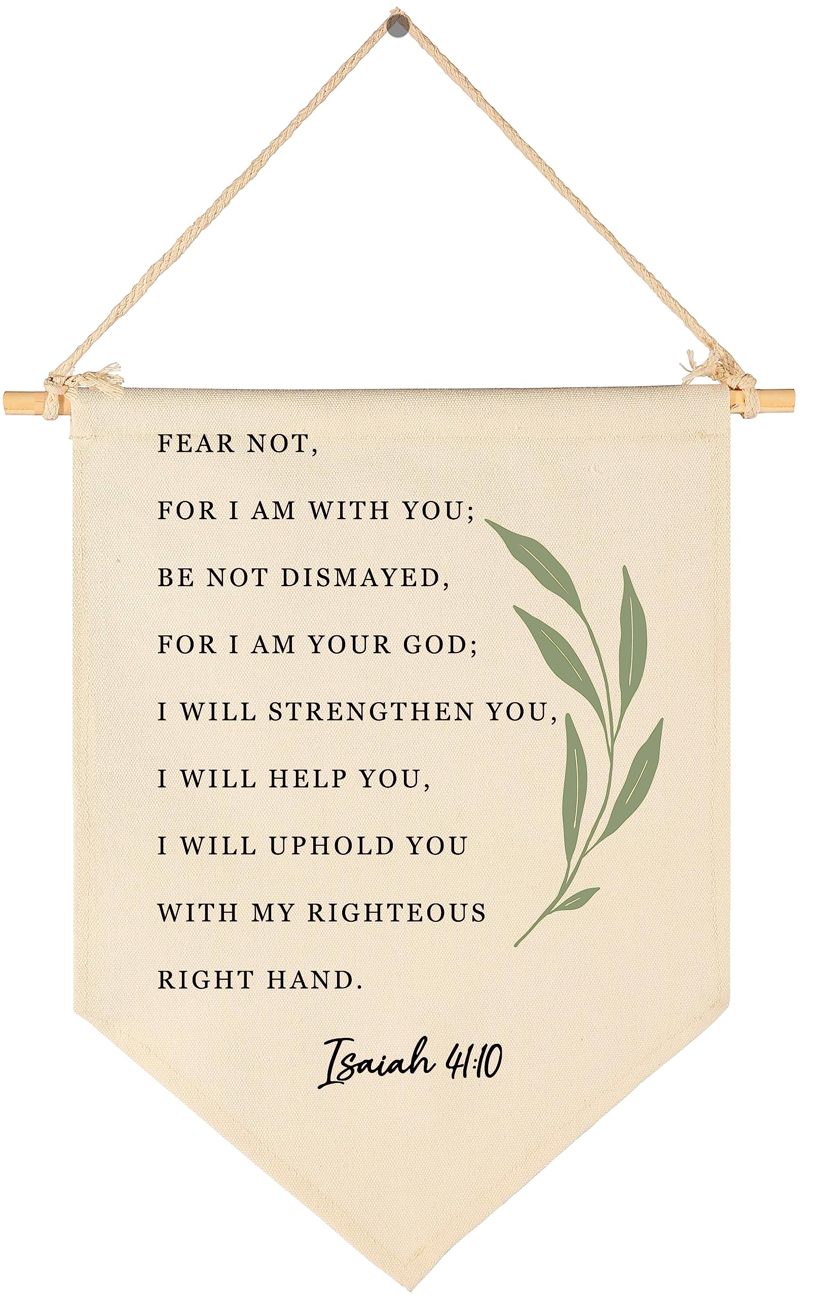 Bible Verse Banner Pennant Decor-Botanical Scripture Art-Baptism Gift-Flag Decor Gift For Baby Boys Girls Newborn Kids-Banner Pennant Wall Sign Gifts