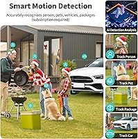 Vista 9 de Cámaras de seguridad 2K FHD con energía solar inalámbricas para exteriores, cámaras inalámbricas WiFi, cámaras exteriores para seguridad del hogar