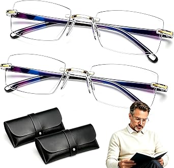 Auto Focus Glasses Self Adjusting, 2PCS Reading Glasses For Men & Women
