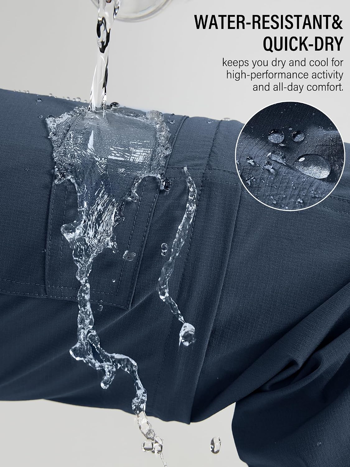Mens Hiking Pants Convertible Lightweight Quick Dry Zip Off Outdoor Fishing Safari Camping Boy Scout Pants