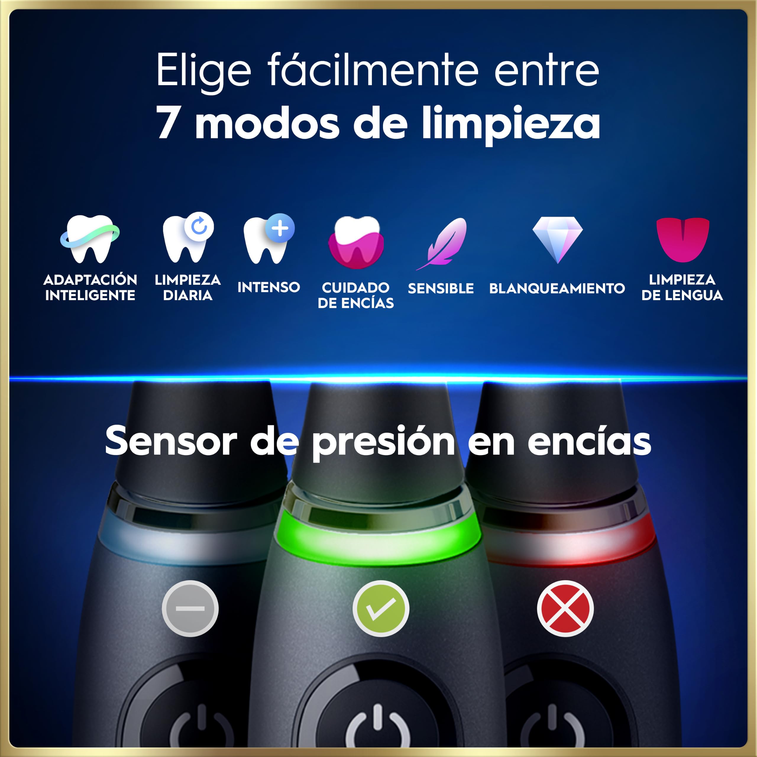 Oral-B iO 9 Cepillo de Dientes Eléctrico con 3 Cabezales, Negro - Cepillo Dental con Sensor De Presión, 7 Modos de Cepillado con Blanqueamiento Dental, Estuche Cargador de Viaje, Carga Rápida