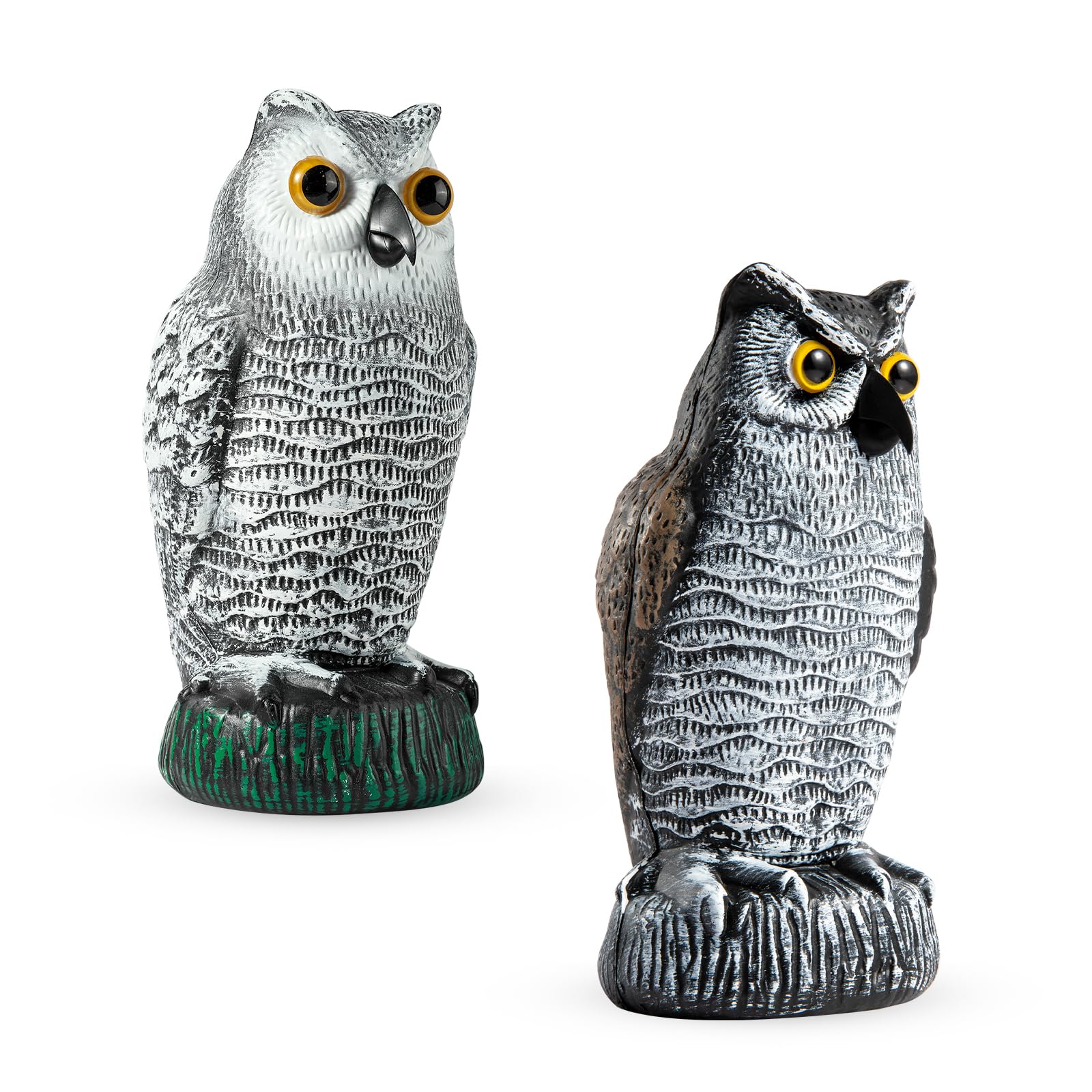 OFFO Pigeon Deterrent,Owl Decoy to Scare Birds Away,Bird Scarers for Gardens,Natural Bird Deterrent Devices for Outdoor Garden,Yard
