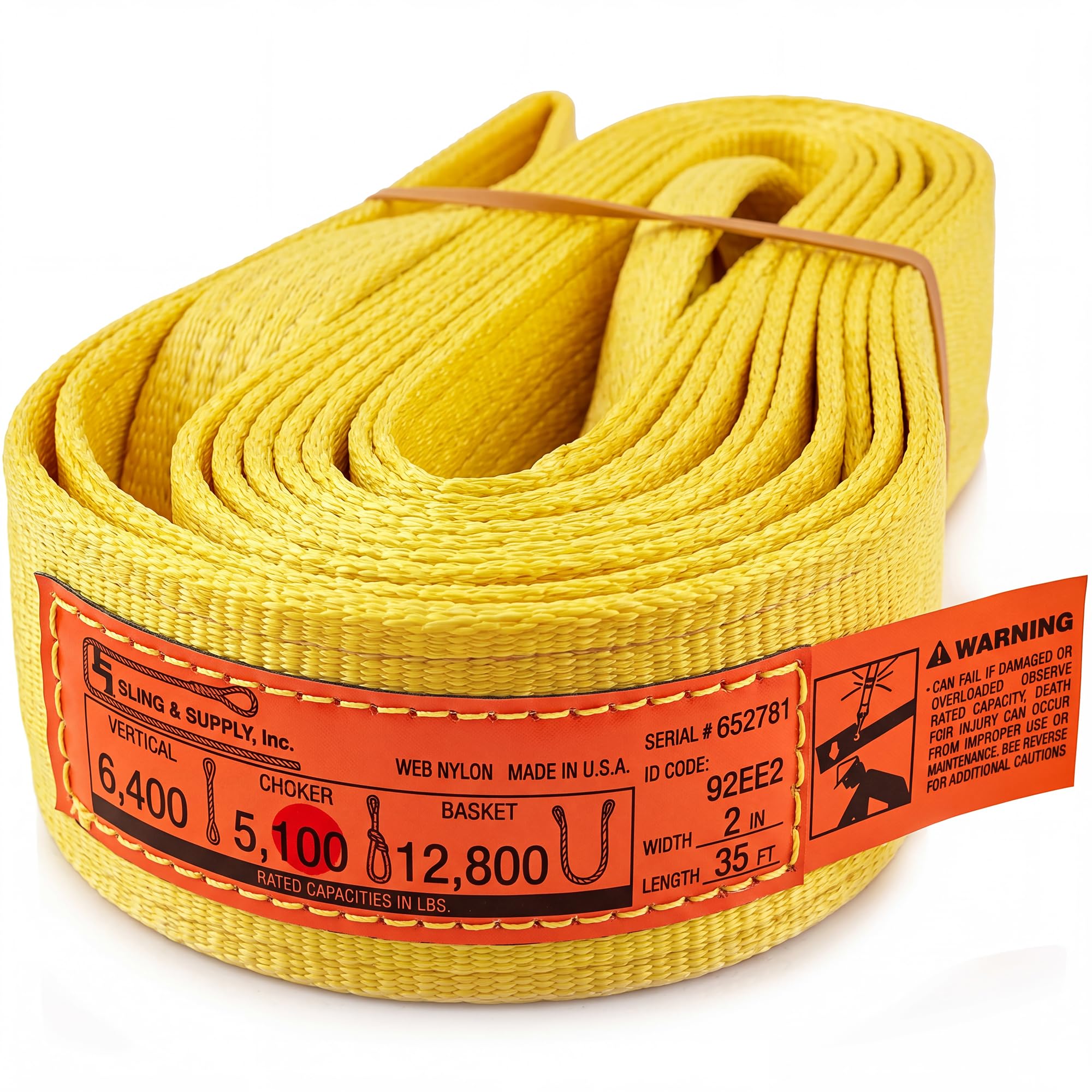 Heavy Duty Lifting Sling - 16ft Nylon, 6400 lbs -29 Heavy Duty Lifting Sling - 16ft Nylon, 6400 lbs -29