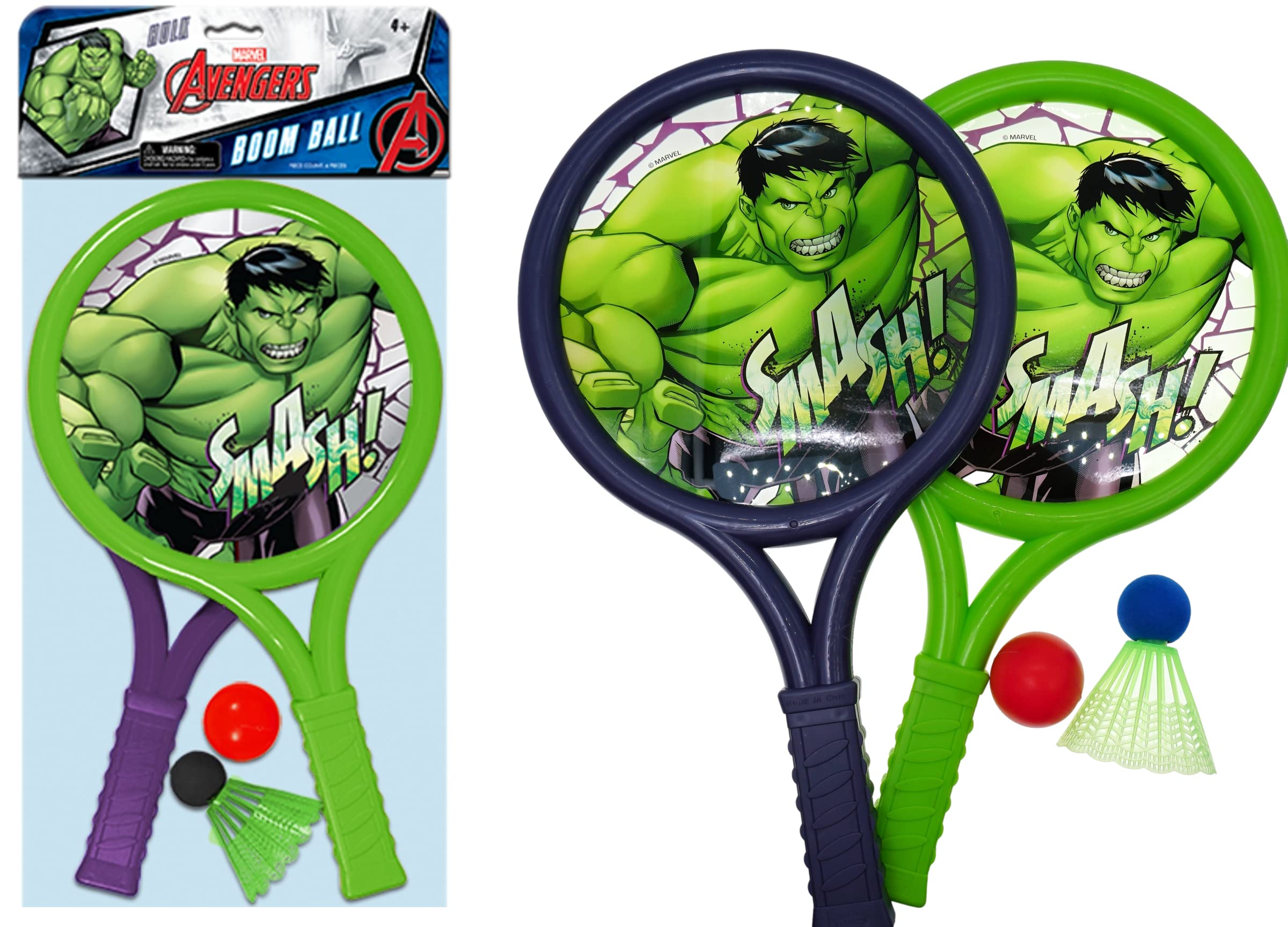 Amazon.com : JA-RU Marvel Hulk Racket Ball Bundle Set Game (1 Pack