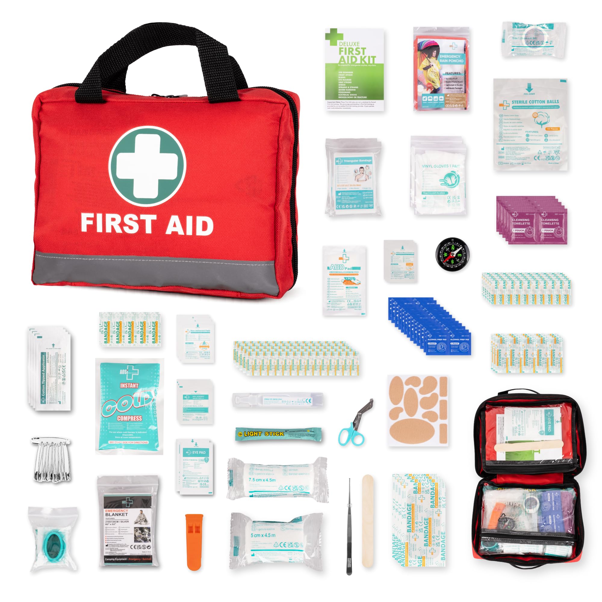 Straame 309-Piece First Aid Kit – Comprehensive Medical Emergency Set for Home, Travel, and Workplace – Compact and Portable First Aid Box