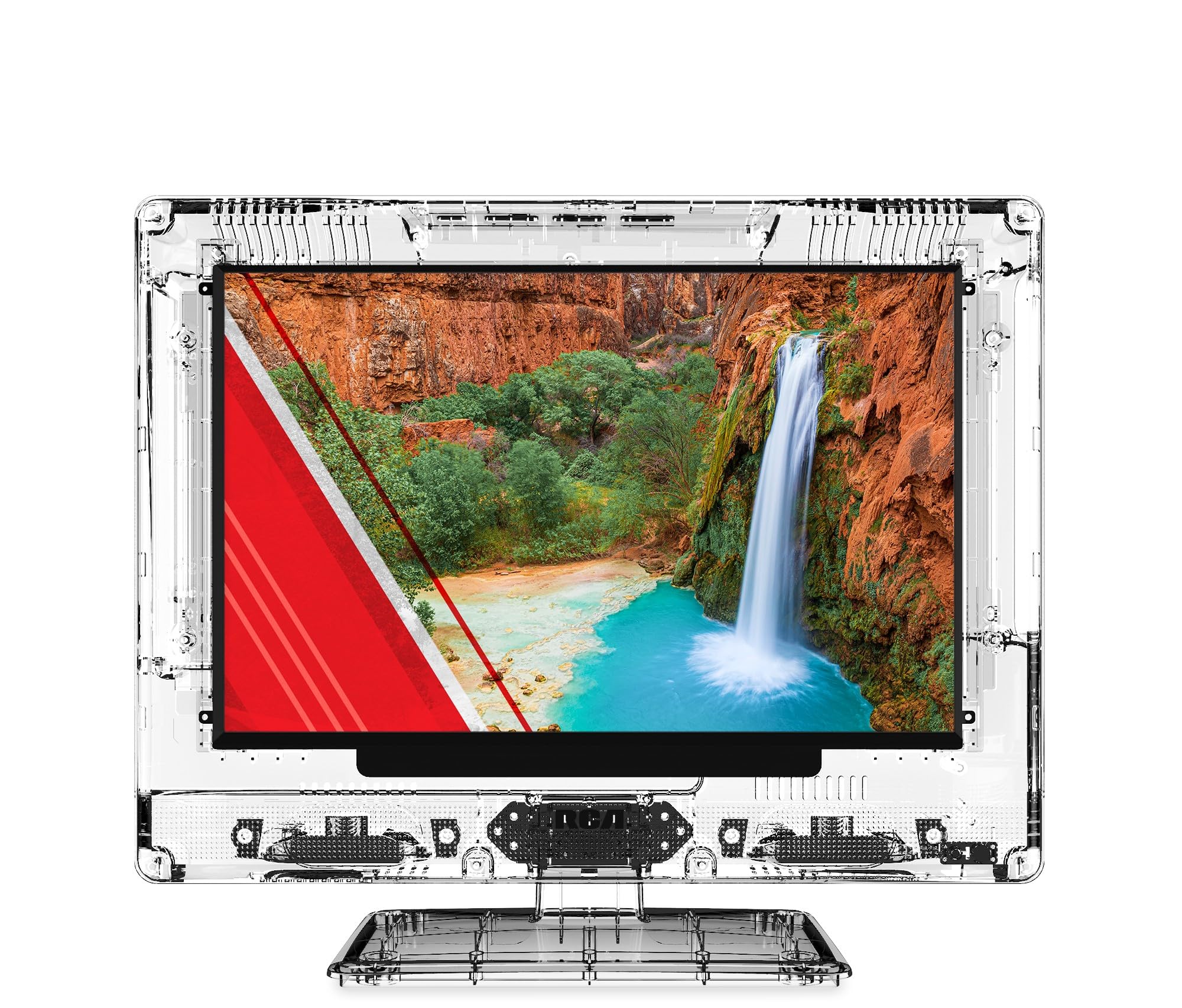 RCA 13” Clearview HDTV | J13SE1220 Transparent LED HD Television, High Resolution Wide Screen Monitor w/HDMI, VGA, Including Full Function Remote