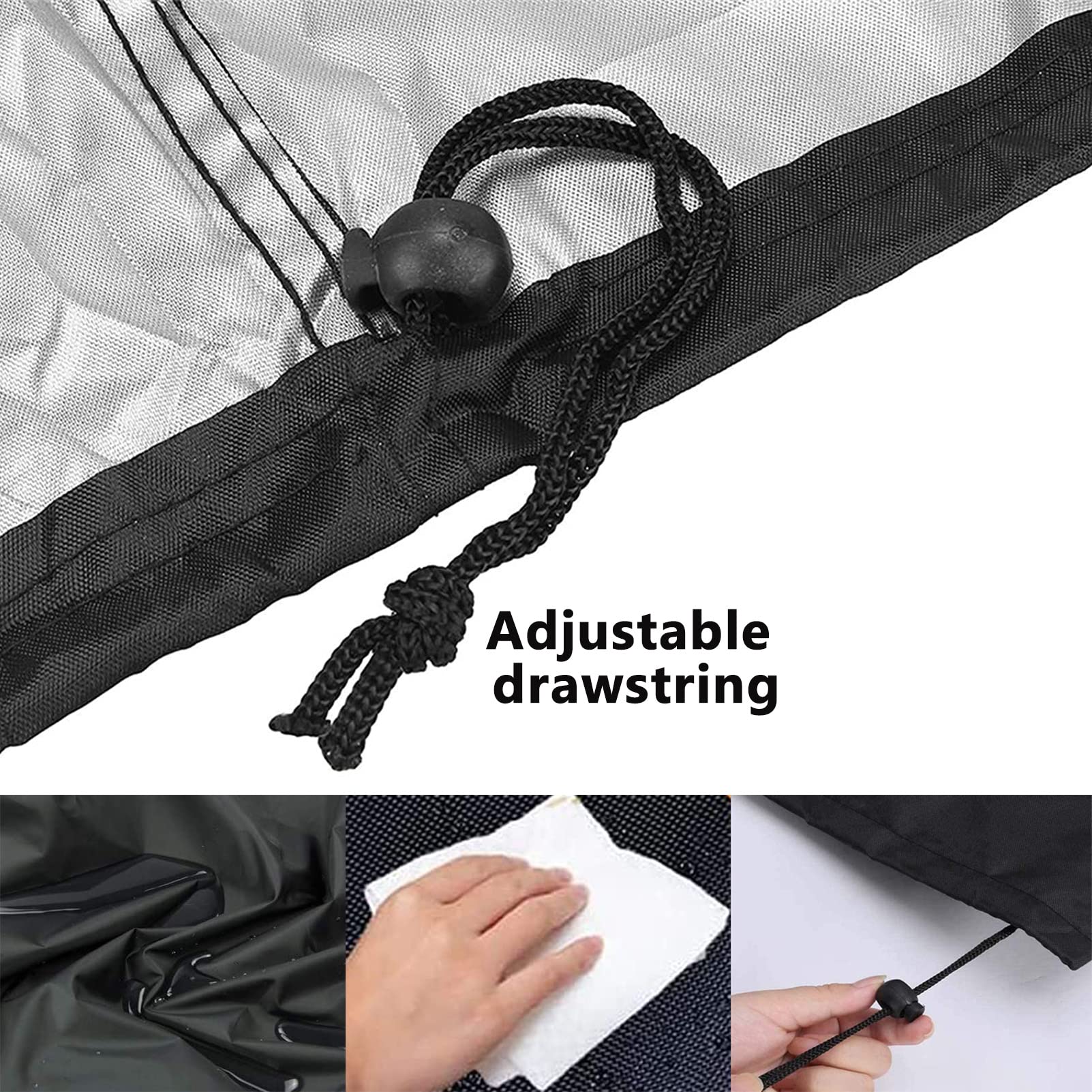 Funda Mesa De Jardin Rectangular 200x140x90cm, Cuadrada, Funda De Sofá para Exterior, Fundas De RatáN para Muebles De Patio, Cubo De Exterior A Prueba De Viento, Anti-UV, para Mesa, Silla
