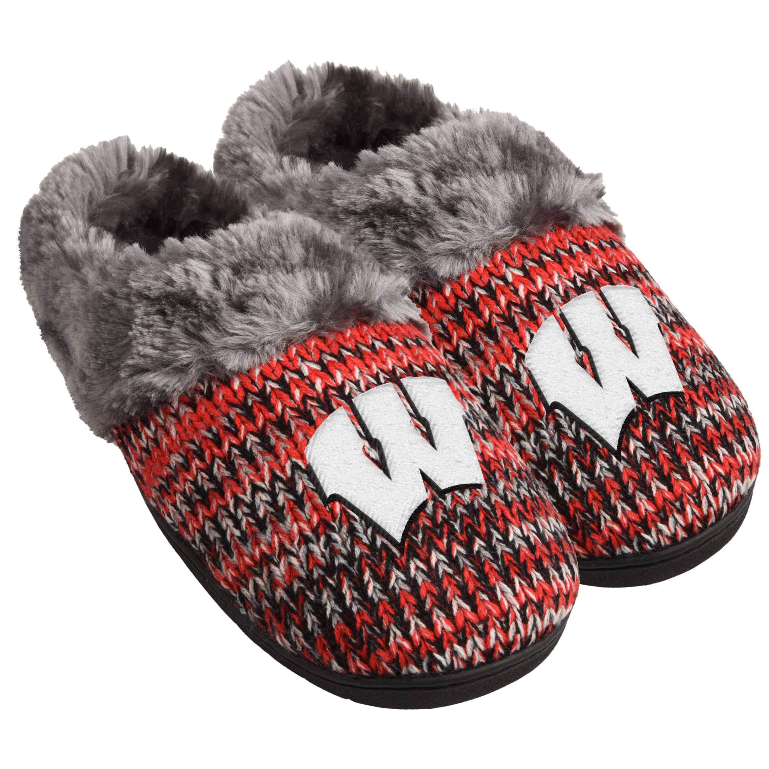 FOCO Wisconsin Badgers NCAA Womens Peak Slide Slipper - XL
