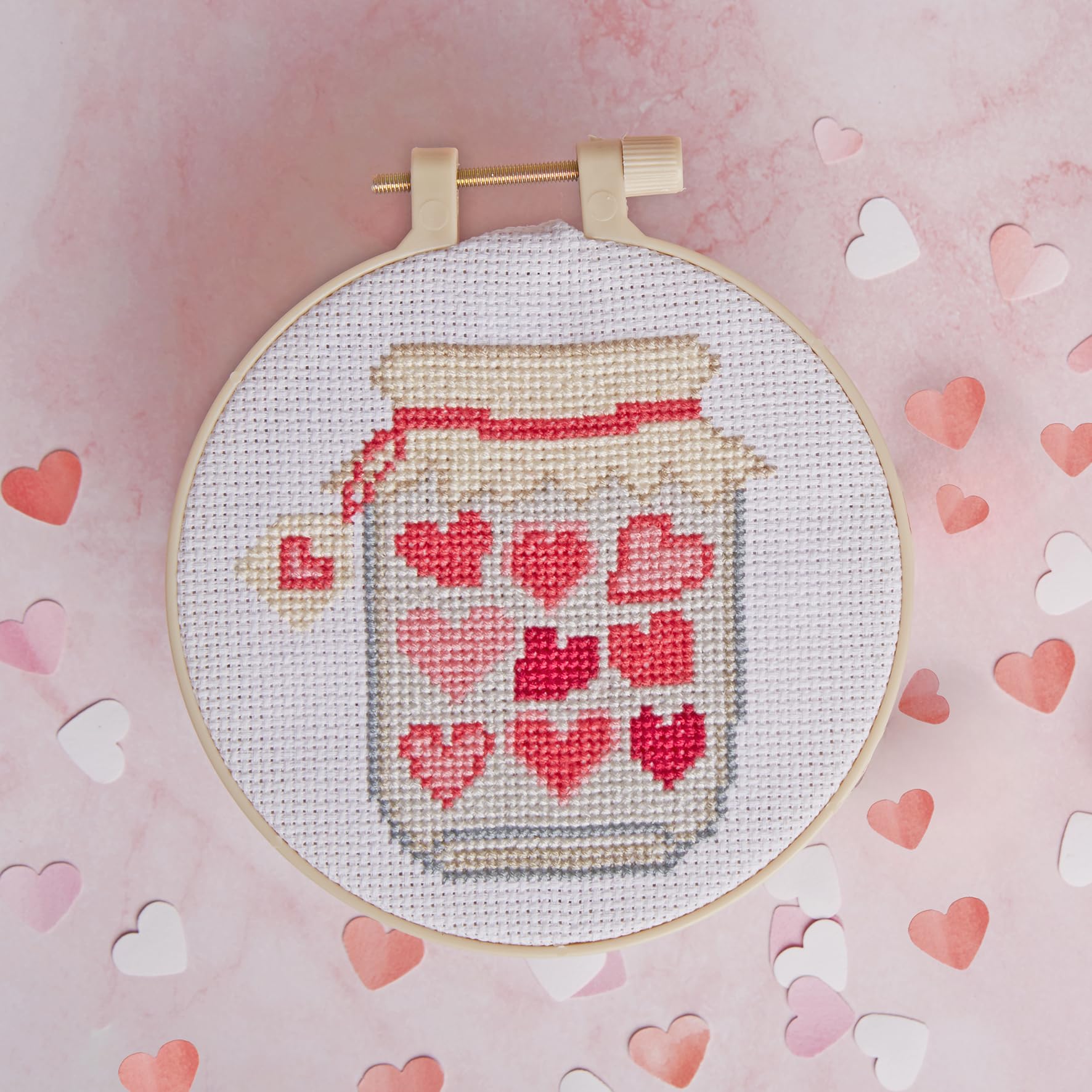 Simply Make Cross Stitch Kit, Love You Mum, meerkleurig