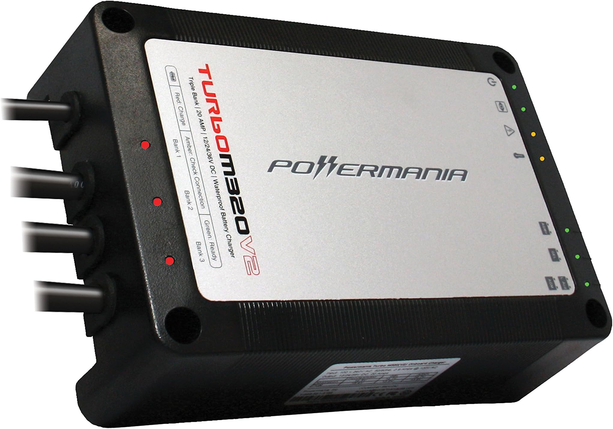 Turbo M340(V2) / 58209 waterproof battery charger (Triple Bank, 40A)