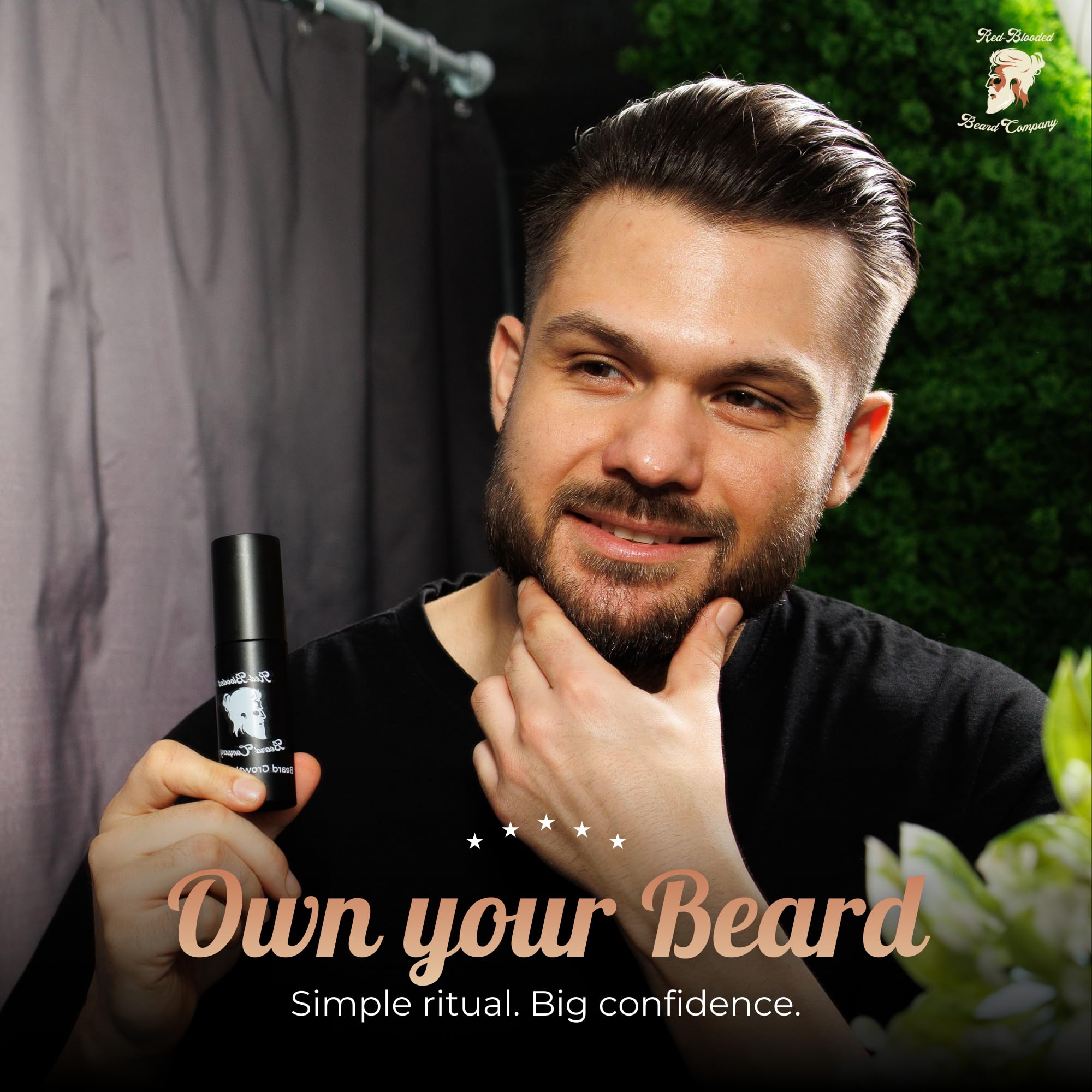 Kit crescita barba e capelli – Dermaroller 0,5 mm + siero di crescita – Vegano e non testato sugli animali