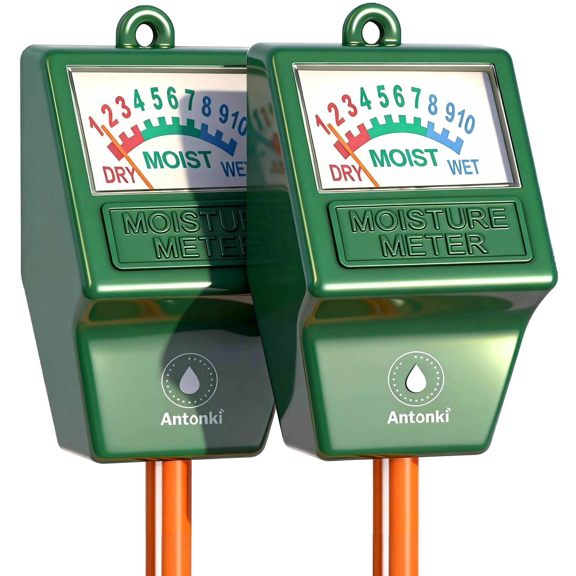 Antonki 2 Pack Plant Water Meter, Soil Moisture Tester Hygrometer Sensor, Soil Water Monitor Kit for Outdoor and Indoor Potted Plants, Flower, Gardening, Farming - No Battery Required