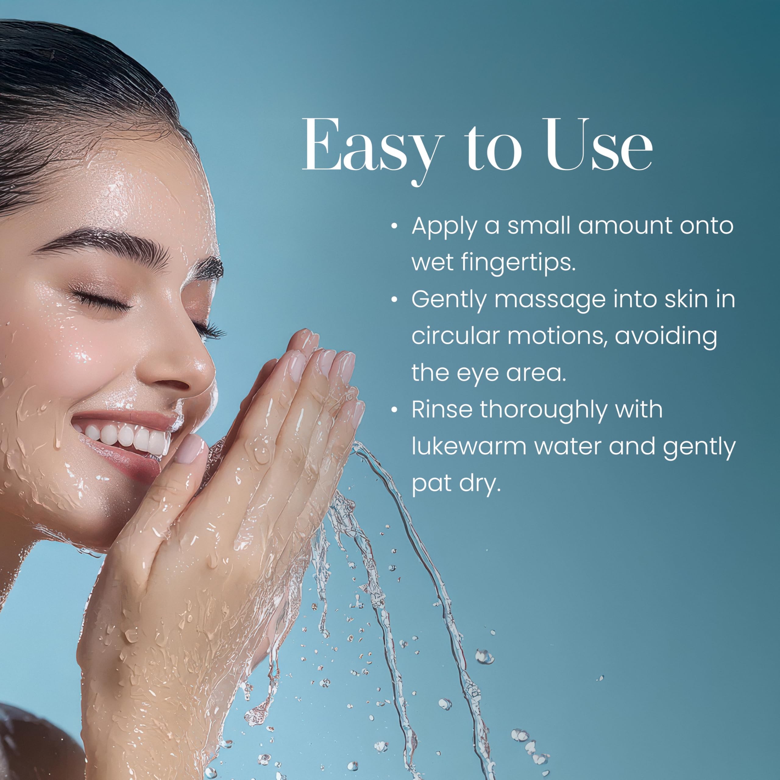 Gel limpiador facial salicílico, 5.1 fl oz, suero de ácido hialurónico, prevención del acné para pieles grasas 9