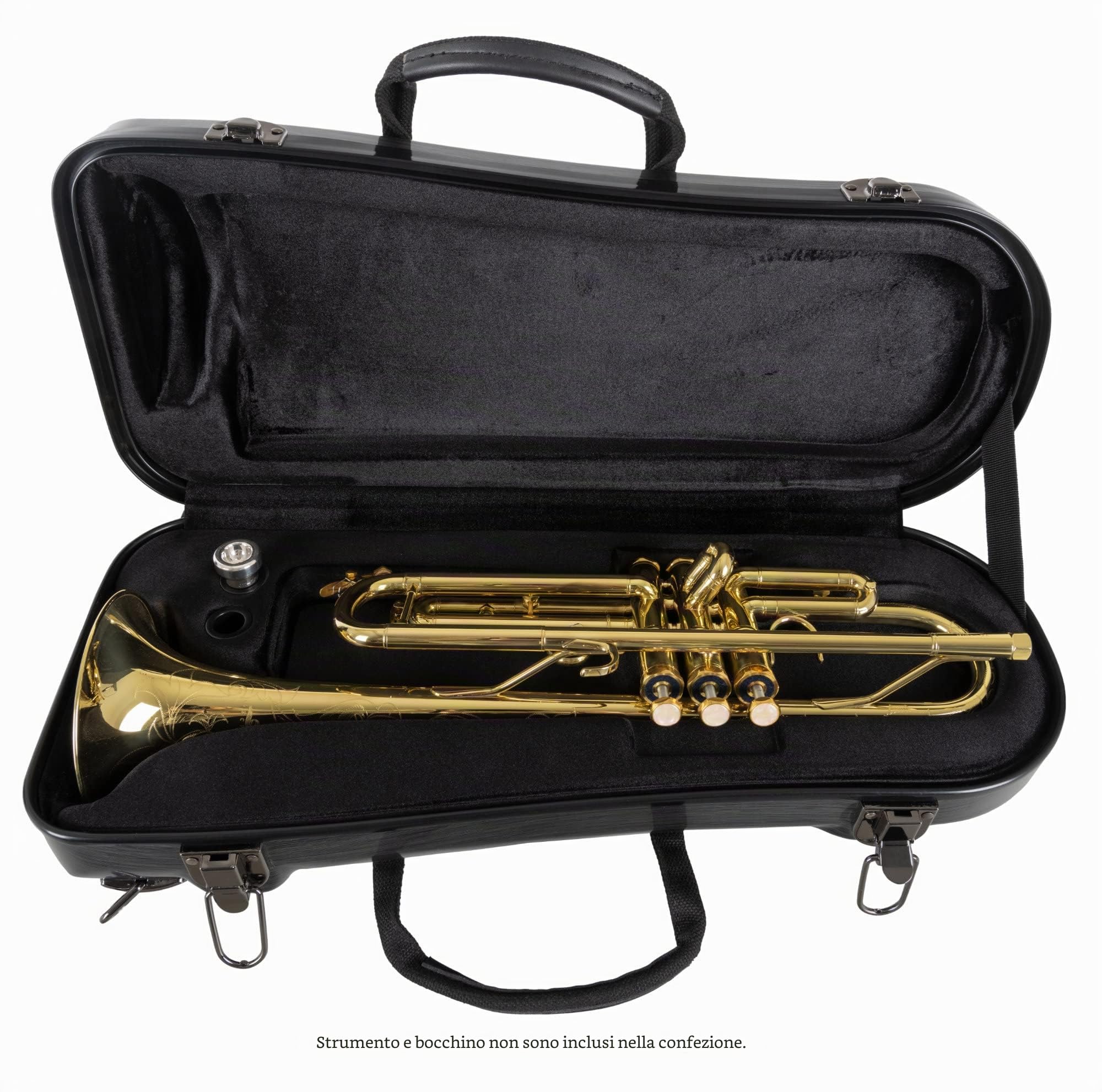 Custodia Deluxe Lechgold per Tromba, Custodia robusta in plastica | Custodia per strumenti Lechgold "Deluxe" per tromba, Adatta per trombe Bb con valvole Perinet, Scocca rigida ammortizzante