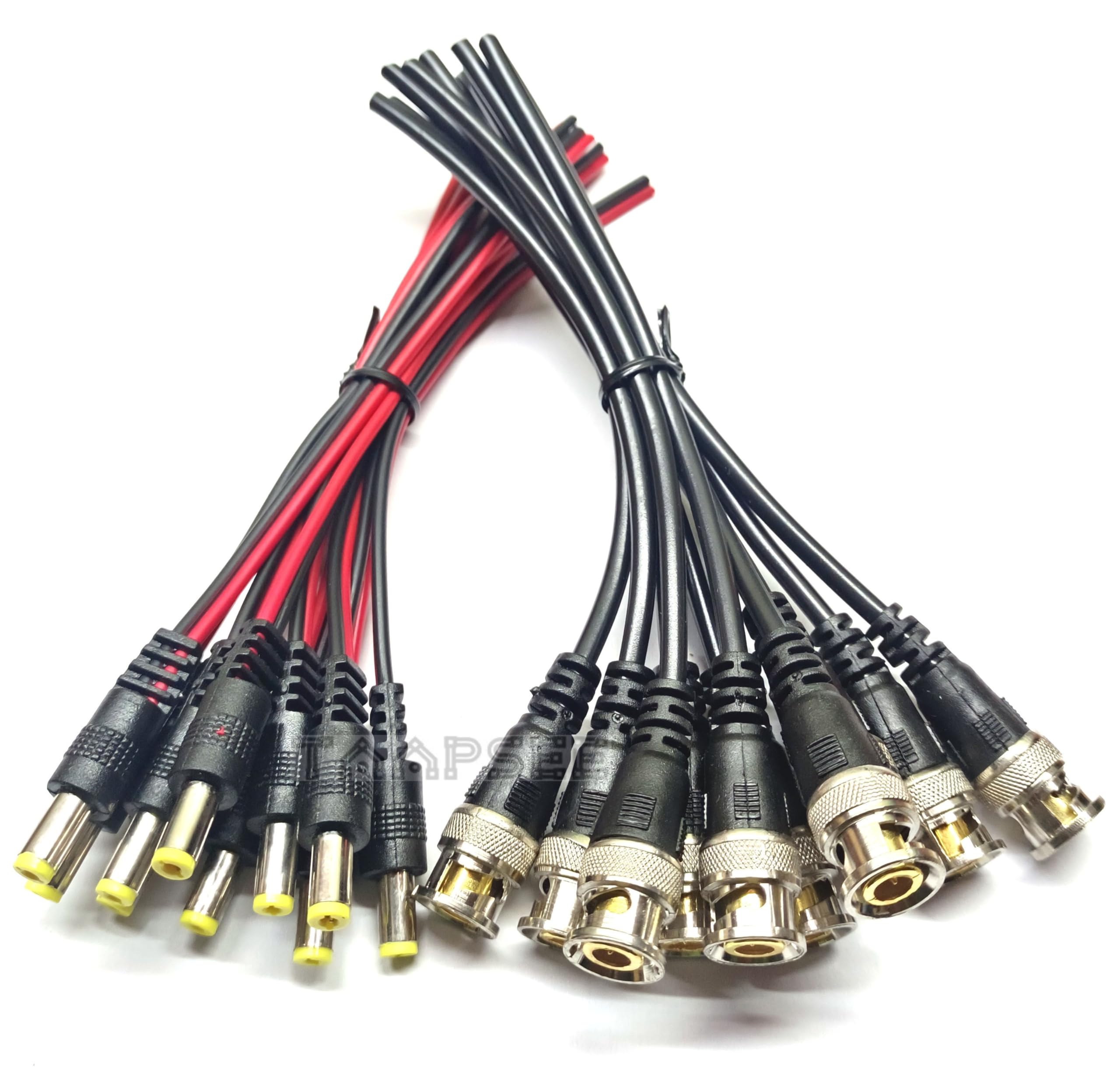 TAAPSEE Combo Pack of BNC Connector and DC Power Pin Male Cable with Copper Wire Connectors for CCTV Camera, DVR (BNC-BLACK+DC-REDBLACK, 5 SETS) (B0CYZZHVK2) Amazon Price History, Amazon Price Tracker