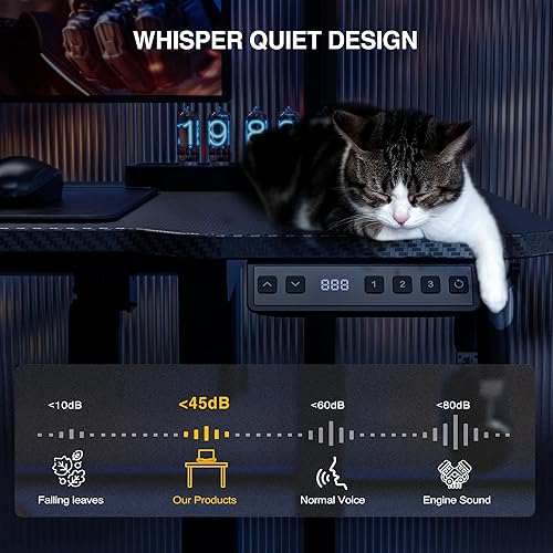 Miniatura 7 de Acrolix Escritorio eléctrico reversible de 59 pulgadas en forma de L, altura ajustable, escritorio de esquina para juegos, para oficina en casa,