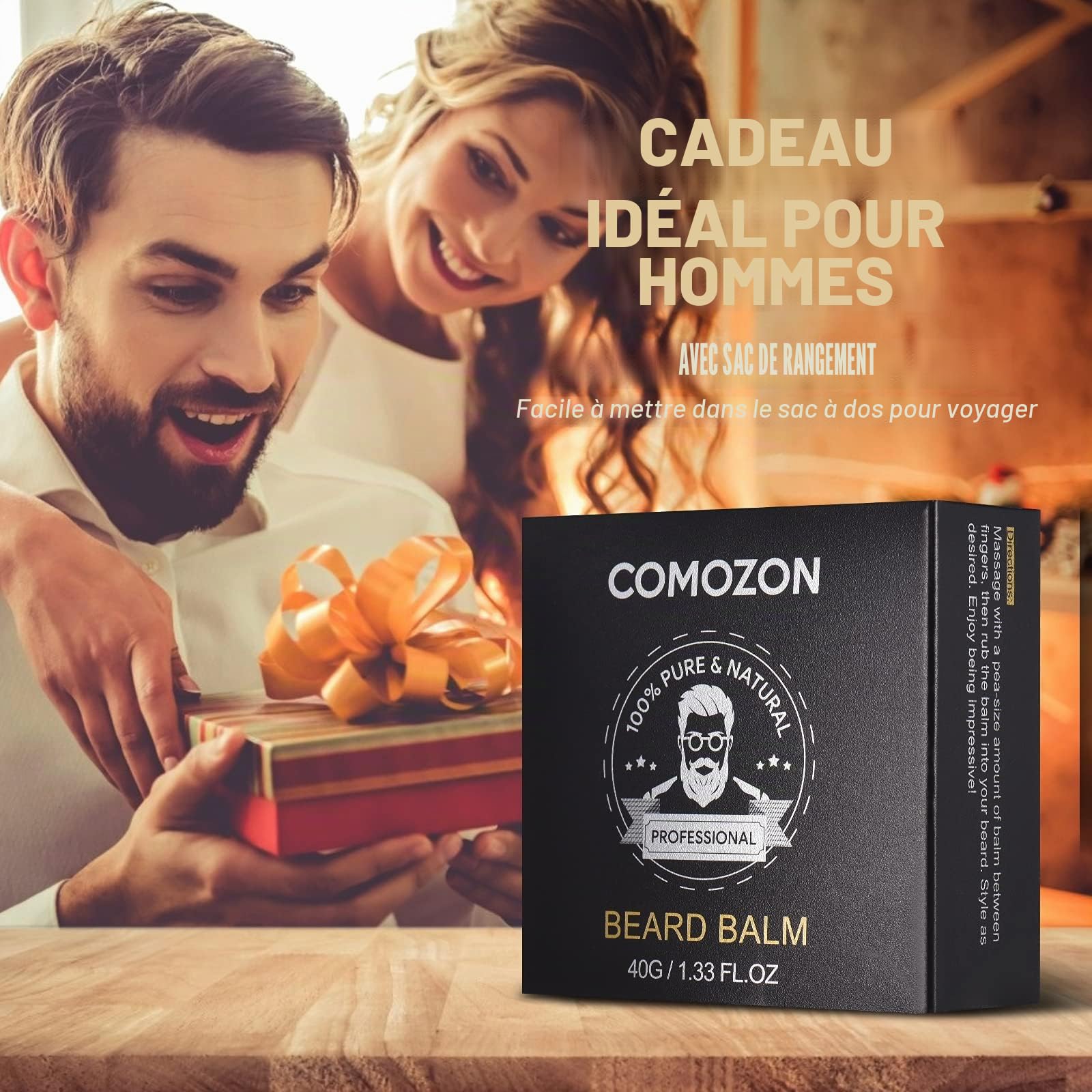 Kit Barbe Homme Complet 12 en 1 Kit de Soin Barbe Homme avec Rouleau Barbe Contenir Shampoing Barbe,Huile Barbe,Crèmes de Barbe, Peigne Barbe,Brosse à Barbe,Ciseaux Barbe, Rasoir, 10 lames Barbe