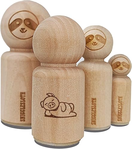 Lazy Pig Lounging - Sello de goma para sellar planificadores de manualidades, mini de 12 pulgada